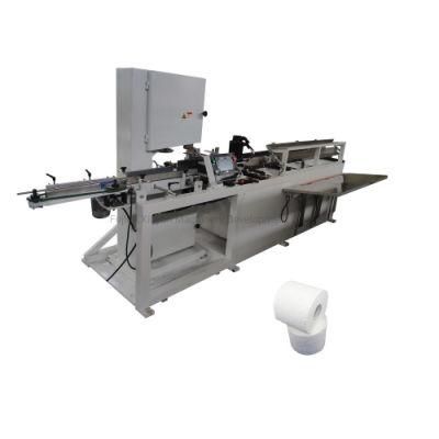 Automatic Band Saw Cutter Small Toilet Roll Paper Cutting Machine