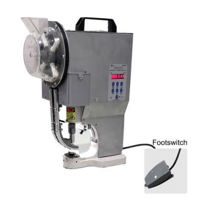 Fully Automatic Eyelet Punching Machine Foot-Press Grommet Machine Hole Puncher for Flex Banner /Tarpaulin/Paper Bags