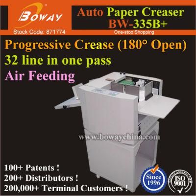 180 Degree Open Square Back Layflat Book Paper Air Feeding Auto Creasing Machine Progressive Creaser