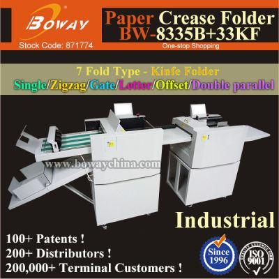 6300 Sheets/H Automatic Industrial Business A3 A4 Lightning Paper Creasing and Knife Folding Machine