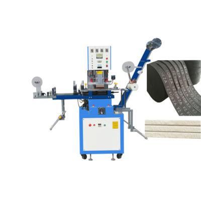Hot Selling Trademark Logo Embossing Machine on Leather Ribbon