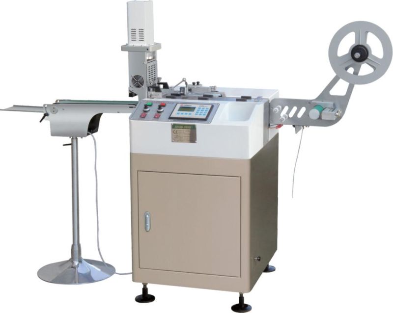 Jc-3080 High Speed Garment Nylon Tape Ultrasonic Label Cutting Machine for Woven Fabric Labels, Polyester Satin Ribbon, Textile Cloth Wash Care Label Cutter