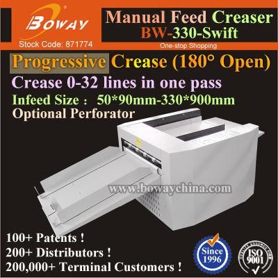 Glossy Art Paper Layflat Book Inc/DEC Progressive Creasing Perforating Manual Feeding Perforator and Creaser