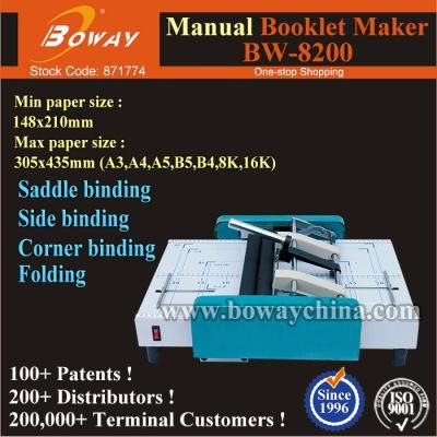 Electric Manual Office Saddle Side Corner Stitcher and Folder Notebook Booklet Binder Maker