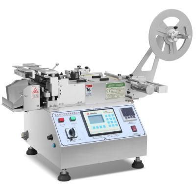 Fabric Label Tape Cutting Machine / Automatic Garment Care Label Cutting Machine for Polyester Satin, Nylon Taffeta Jq3012