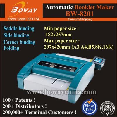 Wire Saddle Side Corner Stitch Folding Booklet Office Electric Automatic Note Book Binding Stapler