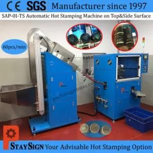Sap-01-Ts Top and Side Hot Stamping Machine for Caps and Closures