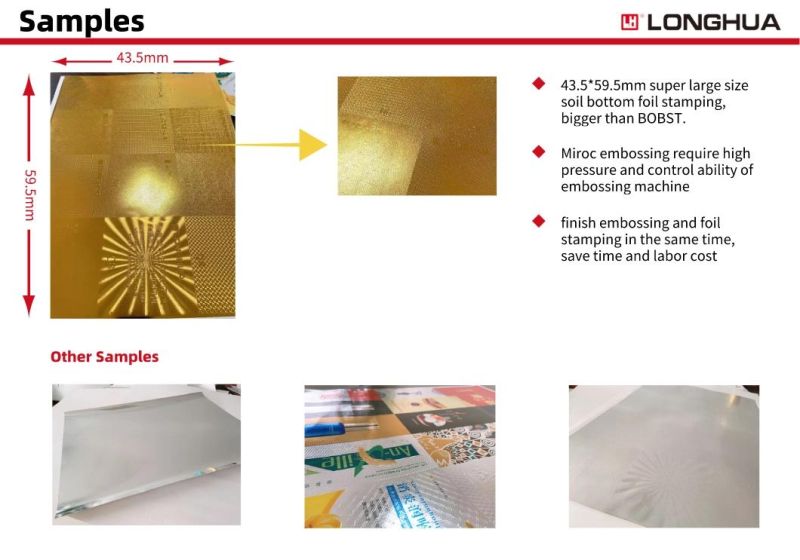 00: 0300: 40view Larger Imagetouch Film Special Paper Usage Automatic Embossing Embossing Hot Foil Stamping Press Die Cutting Cutter Creasing Machine
