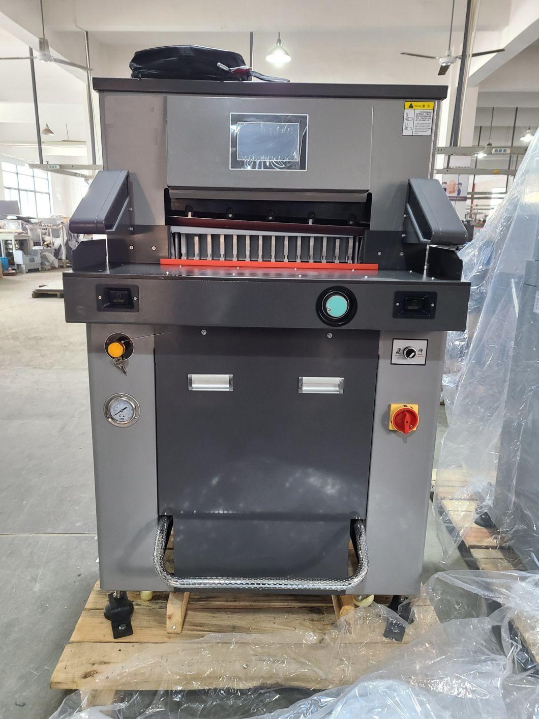 Full Automatic Paper Cutting Machine with High Quality Guillotine H520TV7 520mm