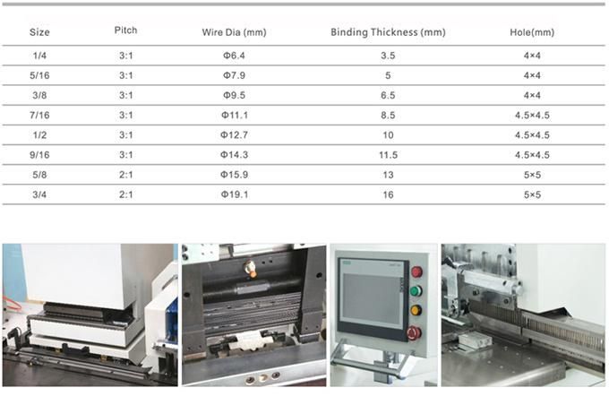 Semi Automatic Double Loop Wire Spiral Coil Book Binding Machine