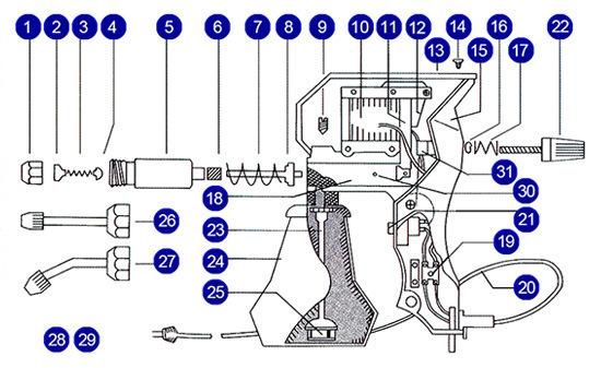 Tenluxe Textile Stain Remover Gun 110V/60Hz with Strength Adjusting Nozzle Type B-2