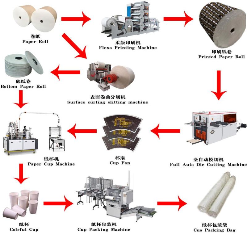 China Automatic Roll Paper Cup Making Equipments Die Cutting Machine