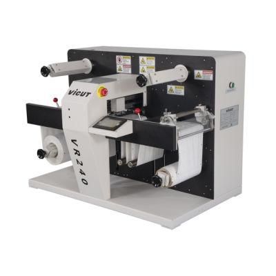 Automatic Rotary Label Cutter Roll to Roll Label Die Cutter Roll Label Slitting and Cutting Machine Vr240