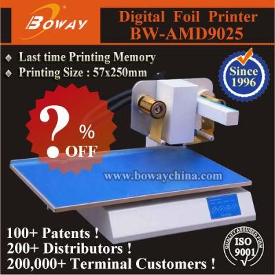 Last Time Printing Memory PVC PU Vinyl Plastic Digital Manual Flatted Hot Stamping Foil Printer Machine
