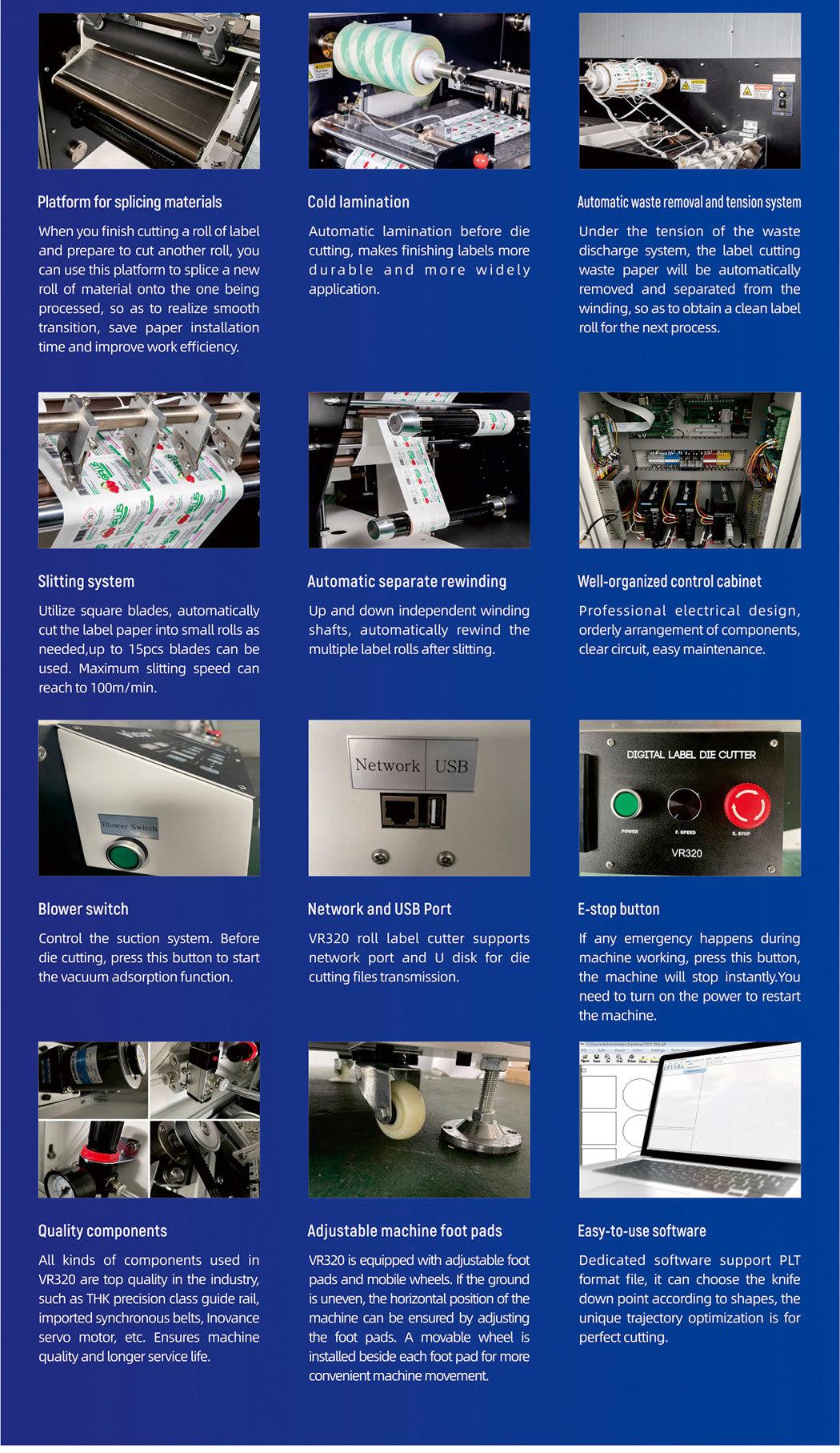 Automatic Paper Feed Label Sticker Cutting Machine