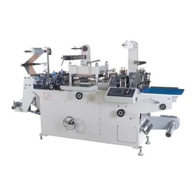 Wjmq-350 Auto Flatbed Label Sticker Paper Adhesive Roll to Roll Kiss Die Cutting Machine with Hot Stamping
