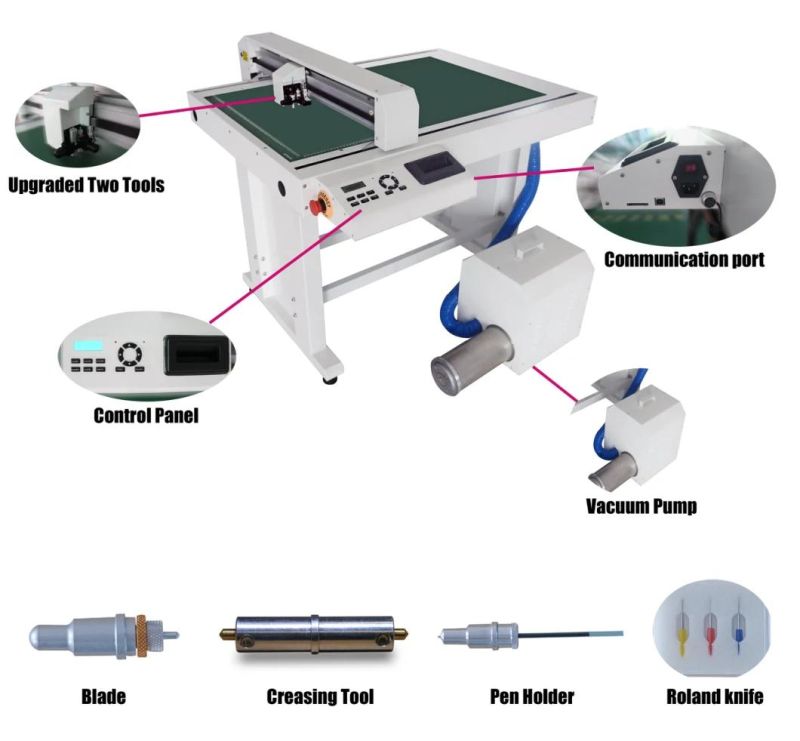 Chinese Semi Factory Half-Cut Packaging Auto-Positioning Automatic Servo Flatbed Cutter