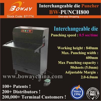 5mm Thick 600mm Punch Width industrial Semi Auto Heavy Duty Paper Hole Punching Machine