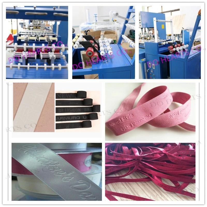 Automatic Elastic Tape/Webbing/Narrow Fabric Ribbon Label Hot Stamping Embossing Machine