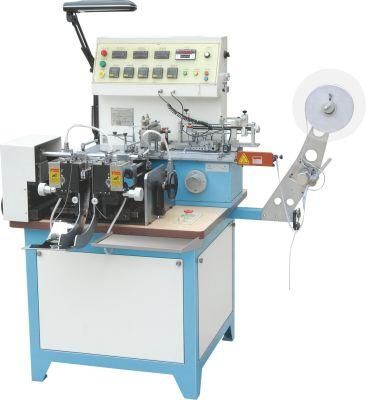 (JZ-2817) Printed Fabric Label Cutting and Folding Machine with Hot and Cold Cutting knives