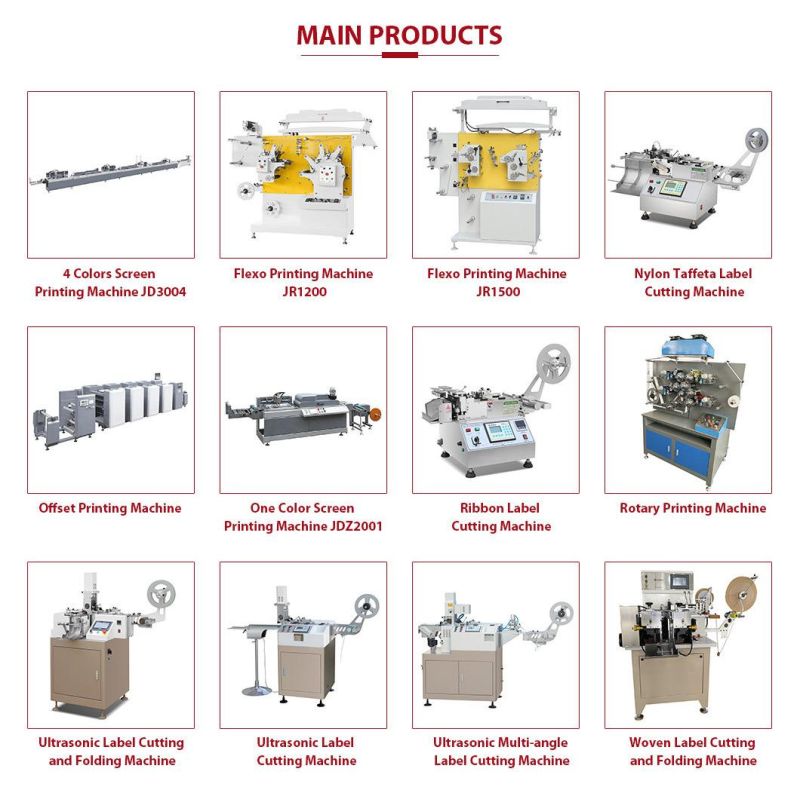 10-100mm Width Desktop Small Size High Speed 600PCS/Min T- Shirts Nylon Taffeta Care Label Cutting Machine for Cotton Tape and Satin Ribbon Labels Jq-3010b