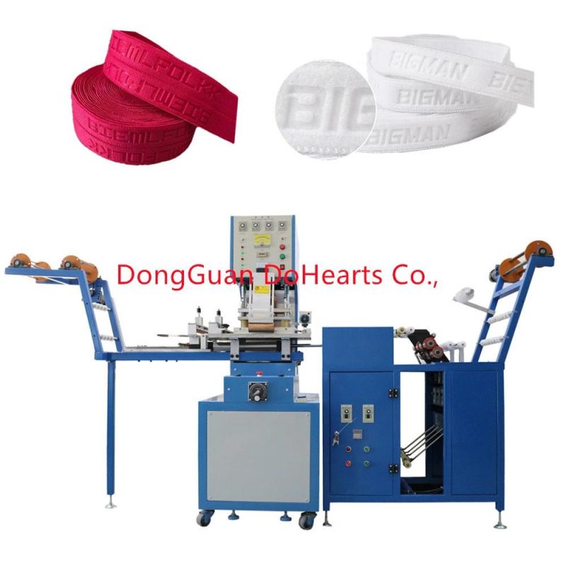 Automatic Elastic Tape/Webbing/Narrow Fabric Ribbon Label Hot Stamping Embossing Machine