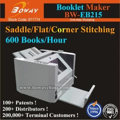 600 Books/H Saddle Flat Side Corner Stitcher Stapling Stapler Binder Booklet Maker